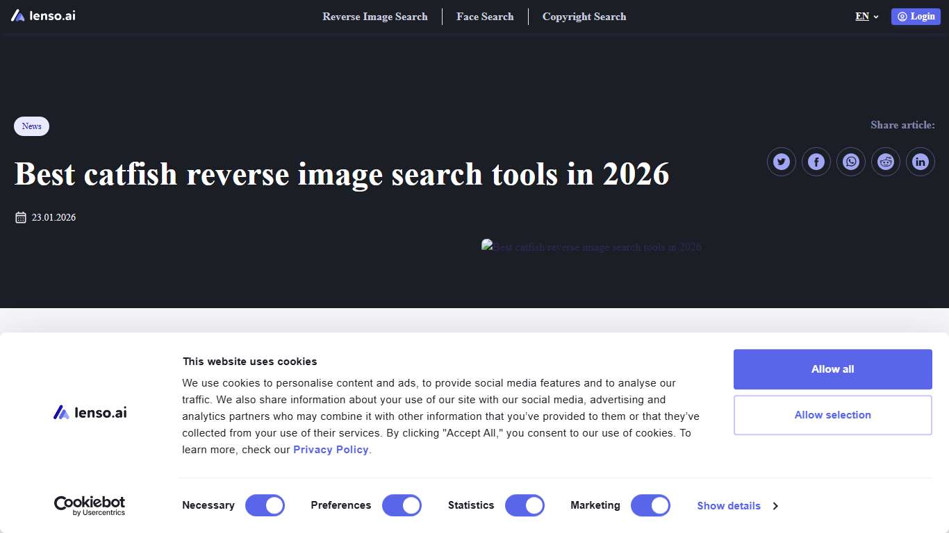 Best catfish reverse image search tools in 2026